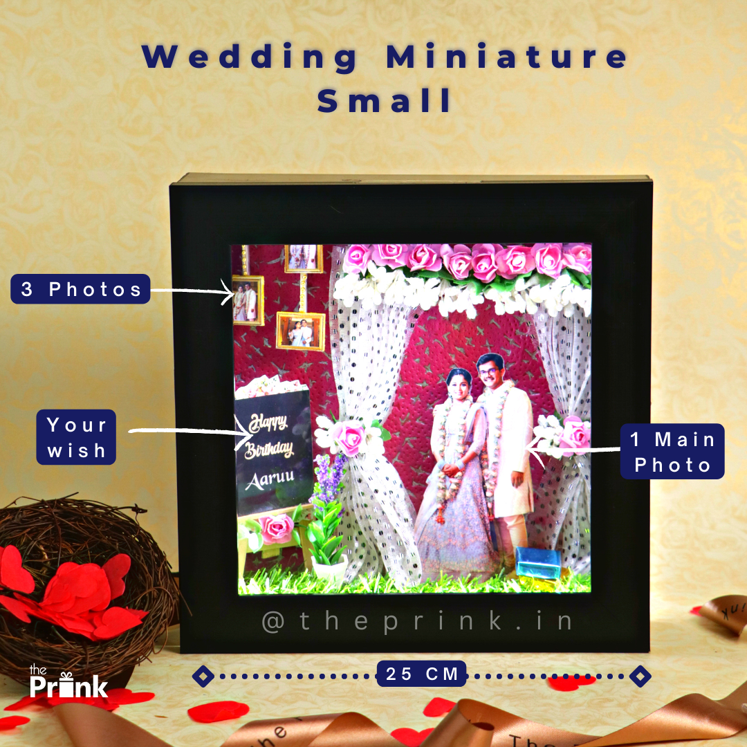 Wedding Miniature Box with Lights | Bestseller Shadow Box | 3d Box With ...